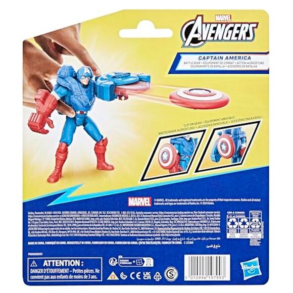 Hasbro Marvel Avengers Epic Hero Series Battle Gear 4 Captain America NWT - Picture 5 of 5